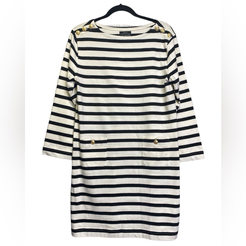 J Crew Mariner Shirtdress with‎ Gold Buttons - Picture 2 of 8